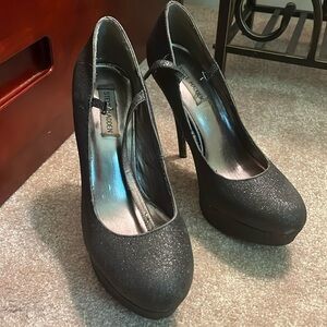 Black glitter Steve Madden size 10 heels